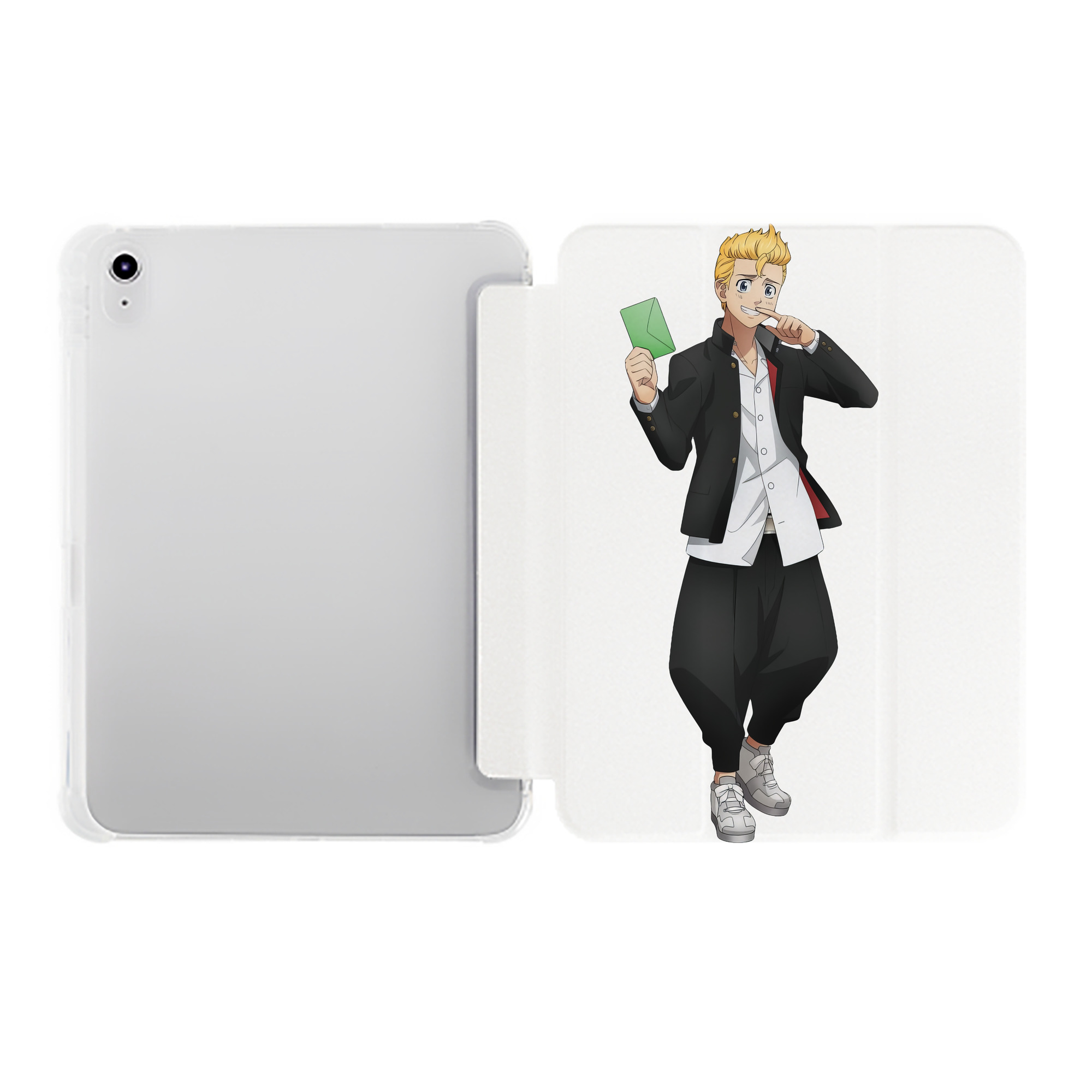 （画像用） 東京リベンジャーズ Tokyo Revengers IPad ケース ペン収納付き 三つ折りスタンド PUレザー×シリコン 対応機種9.5/10.5/10.9インチ